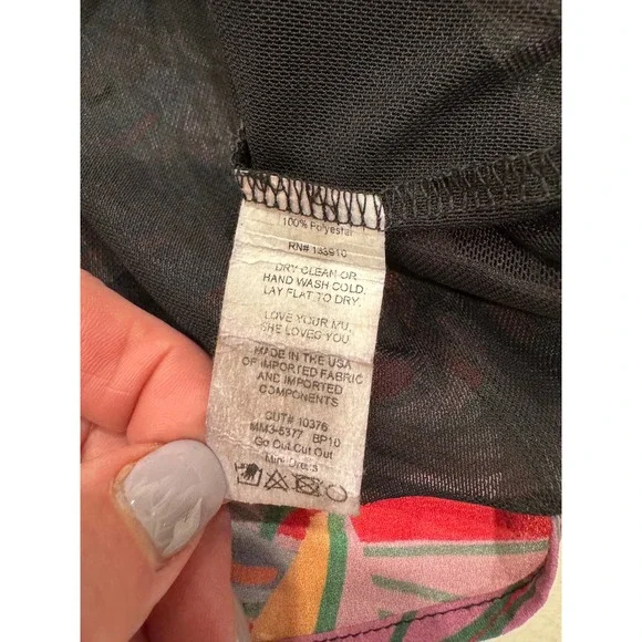 Show Me Your Mumu-Go Out, Cut Out, Mini Dress Tropical Paradise print, Size S - Picture 6 of 8